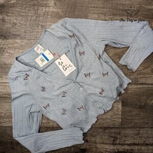 Belle Du Jour 2 Piece Long Sleeve Top Size XL